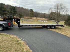 10232dtf 2022 Diamond Trailer 32 Gooseneck Flatbed Dually Tandom Very Lite Use