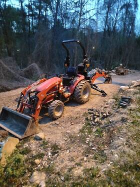 1197-912-002-0 2021 Rural King Rk 25 Farm Tractor Backhoe And Loader In Excellent Co
