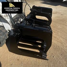 123664 2018 Bradco 72 Inch Skid Steer Hydraulic Brush Grapple Bucket Rake Bobcat