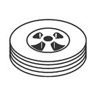 1315-l3 Rubbermaid 12 Repl Wheel