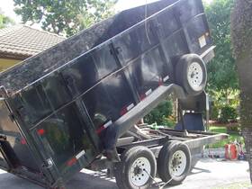14lx-14k-p4 7ft X 14 Inch 14000 Lb Cap. Hydraulic Dump Trailer Big Tex Pre Owned With Tools