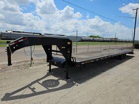 16gn Bigtex Flatbed Gooseneck Trailer 35ft 5ft Mega Ramp