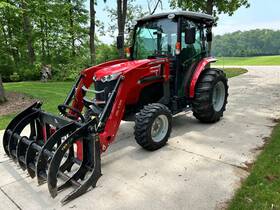 1750m Massey Ferguson With 66 Inch Grapple Igland Winch 5ft Forks And Bucket