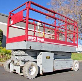 1948ht Mec 36v Electric Scissor Lift 19 Ft Height 1350 Lbs Max Self Propelled