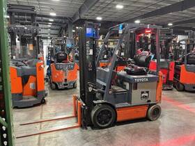 8fbcu20 2019 Toyota 4000lb 48v Electric Forklift 139 Inch Lift 2-stage Side Shift