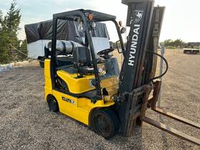 25lc-7 2014 Hyundai 5 000 Lb Warehouse Industrial Propane 3 Stage Forklift