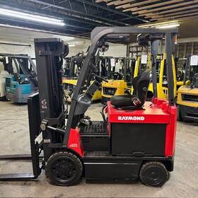 4750-c50 2021 Raymond 5000lbs Used Forklift 36v Triple Mast Sideshift Two Avail