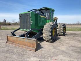 640l 2018 John Deere Cable Skidder Dozer Diesel Tractor Winch A/c Cab Bidadoo