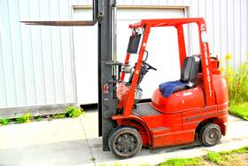 6fggu2f Toyota Forklift 5000lbs Propane Solid Tires 4924 Hrs Runs Well Lifts 6ft