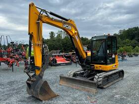 86c-2 2022 Jcb T4 Mini Excavator Rubber Tracks Cab Backhoe Thumb Aux Hyd Bidadoo