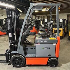 8fbcu20-comp 2019 Toyota 4000lbs Used Forklift Triple Mast 4 Ways 10193hrs