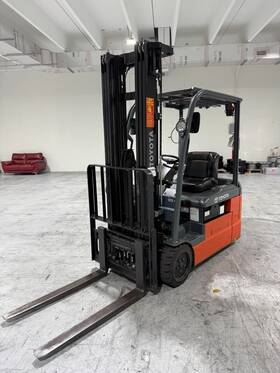 8fbe2ou 2018 Toyota 3000lb Used 36v Forklift Triple Mast Sideshift 5197 Hours