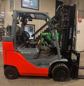 8fgcu35-bcs 2019 Toyota 8000 Lb 3 Stage Mast Side Shifter Forklift 1498 Hours