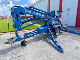 Ace2sl 2019 Genie Tz-34 Towable Boom Lift - 40ft Max Work Height 24v Dc Electric Power