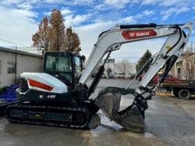 E88r2 Bobcat 2022 Excavator With 3 Buckets 606 Hours Laser Technology