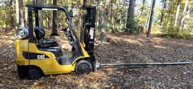C5000-lp Caterpillar Forklift Side Shift 4 750lb Load Cap. 2 Sets Of Forks