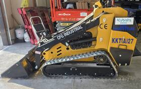 Cfg Industrial Agt-kkt27 1.3ton Kubota Engine Stand-on Mini Skid Steer 27 Hp Diesel Track Loader Compact