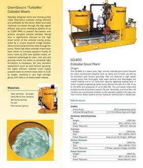Cg600 Chemgrout Grout Pump Cg600/3cl6/dh Diesel Powered