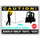Cu-193964 Beware Of Forklift Traffic Safety Warning Sign Plastic Lot