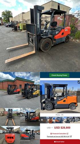D50c-5 2013 Doosan 5 Ton Diesel Forklift Fully Functional