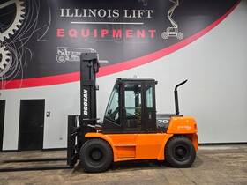 D70s-5 2004 Doosan 15500lb 3 Stage Dual Pneuamtic Diesel Forklift Stk 16312