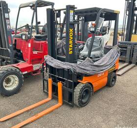Dlk2025-3285 Starvox Cpd-15 Forklift 3300lbs 60v Electric 4ft Forks 2 Stage Mast 118 Inch Lift