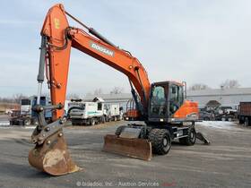 Dx210w-5 2018 Doosan Wheeled Excavator Blade Auxiliary Hyd Qc Bucket Cab Bidadoo