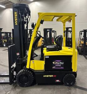 E60xn-33 2016 Hyster 6000 Lb Quad Mast Electric Cushion Forklift 1452 Hours