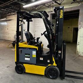 Erc035va 2019 Yale 3500lbs Used Electric Forklift Triple Mast Sideshift Fork Pos