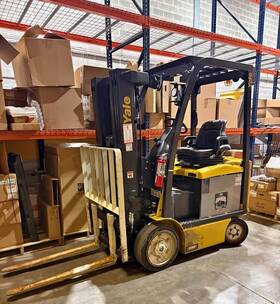 Erc050vn36te083 2022 Yale 4800lb 36v Electric Forklift Side Shift Triple Mast