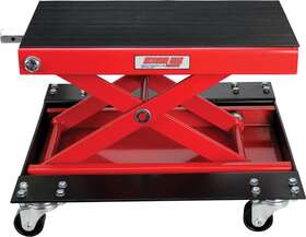 5001.5059-demo Extreme Max Demo Wide Motorcycle Scissor Jack With Dolly 1100 Lbs
