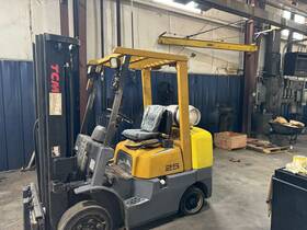Fcg25-3l Forklift Tcm 50g25fp Propane 5000 Pound Dual Fuel Hard Tired