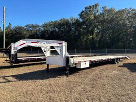 Fdx-40-28k 2024 Rawmaxx 8x40 With 5ft Maxx Ramps Gooseneck Equipment Trailer 16k Gvwr