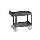 Fg452010bla Rubbermaid Hd Utility Cart Lipped Shelf Pneumatic Casters 086876184297