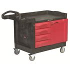 Fg453388bla Rubbermaid Trademaster Cart With And Cabinet Small 086876175967