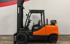 G45s-5 2015 Doosan 10000lb 2 Stage Dual Pneuamtic Lpg Forklift Stk 13158