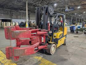 Gc120vxprs 12 000 Pound Yale Forklift With 72 Inch Split Frame Bolzoni Clamp 2 Stage