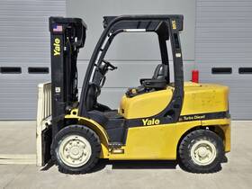 Gdp080vxnkae090 2018 Yale Diesel 3 Stage Mast 8000 Lb Pneumatic Forklift Hyster