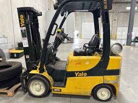 Glc050vxn 2022 Yale 50xl2 5000 Lb 3 Stage Mast Lp Gas Forklift With Side Shifter