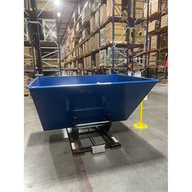 989026lq Global Industrial Open Box - Steel Self-dumping Forklift Hopper 3 Cu. Yd 6000