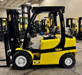 Glp050vxn 2018 Yale 5000 Lb 3 Stage Mast Lp Gas Pneumatic Forklift 1412 Hours