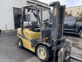 Glp060vxnvse087 2009 Yale 5 000# 5000# Lpg Solid Pneumatic Tired Forklift