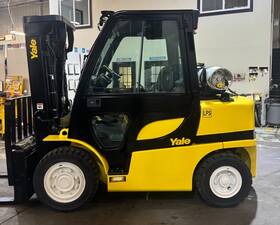 Glp080vxn 2021 Yale 8000 Lb Enclosed Heated Cab Side Shifter Forklift 1134 Hours