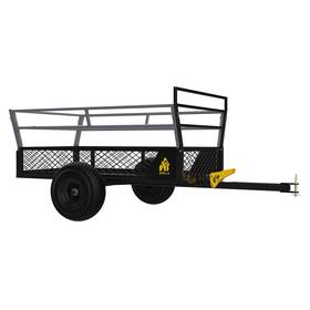 Gcv-1400-u-b Gorilla Carts 1400 Lb Steel Atv Trailer With Removable Sides Black Used