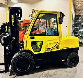 H100ft 2017 Hyster 10000 Lb 3 Stage Mast With Heated Cab Enclosure Forklift