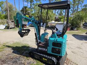 H15r Mini Excavator Compact 1 Ton13.5hp Gas Tracked With Hydraulic Thumb Fl Delivery