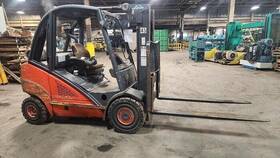 H25t 5 000 Pound Linde Forklift Pneumatic Tires 3 400 Hours