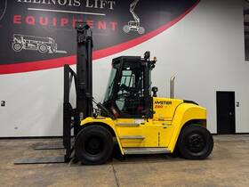 H280xd 2021 Hyster 28 000lb Dual Pneumatic Diesel Forklift Stk 15794