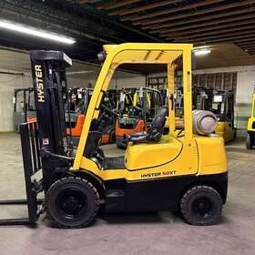 H50xt 2019 Hyster 5000lbs Used Pneumatic Lp Gas Forklift Triple Mast 6213 Hours