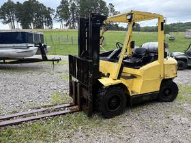 H70xm Used 2002 Hyster 7200 Lbs Forklift 2 Mast Ss Pneumatic Tires Lpg Eng